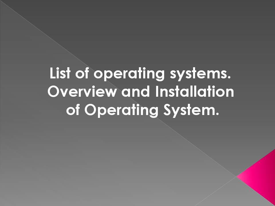 list of operating systems for mac