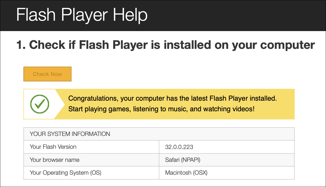 flash player for mac safari